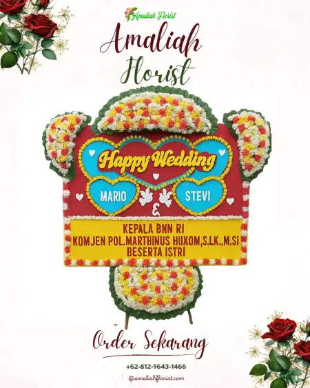 Papan Bunga Pernikahan Aglik